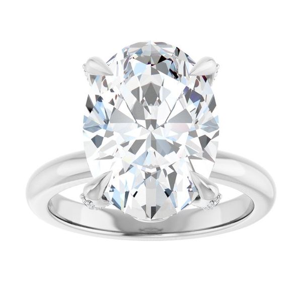 Claw-Prong Accented Engagement Ring Image 3 Jimmy Smith Jewelers Decatur, AL