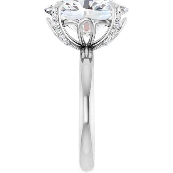 Claw-Prong Accented Engagement Ring Image 4 Jimmy Smith Jewelers Decatur, AL