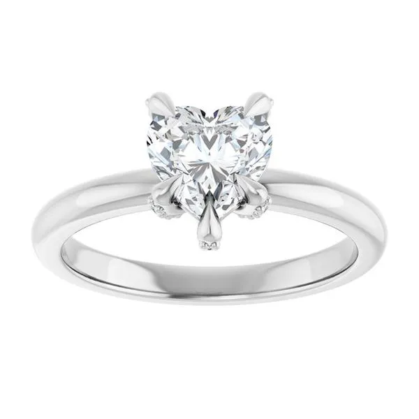 Claw-Prong Accented Engagement Ring Image 3 Jimmy Smith Jewelers Decatur, AL