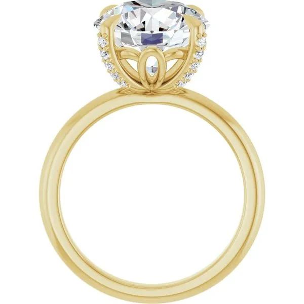 Claw-Prong Accented Engagement Ring Image 2 Jewel Smiths Oklahoma City, OK