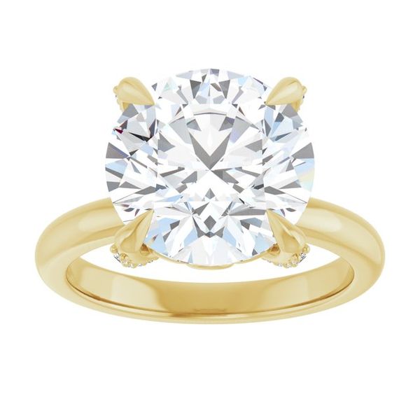 Claw-Prong Accented Engagement Ring Image 3 Jewel Smiths Oklahoma City, OK