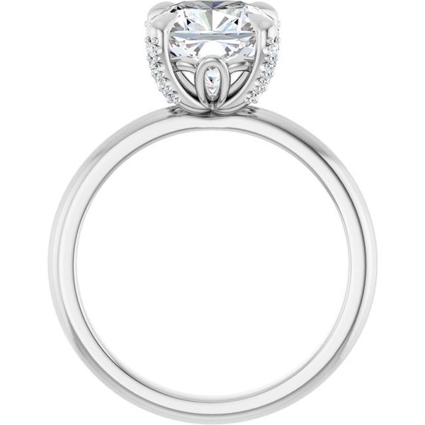 Claw-Prong Accented Engagement Ring Image 2 Jimmy Smith Jewelers Decatur, AL