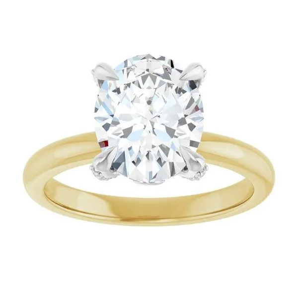 Claw-Prong Accented Engagement Ring Image 3 Jimmy Smith Jewelers Decatur, AL