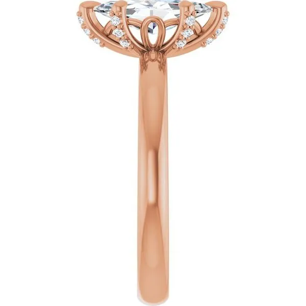 Claw-Prong Accented Engagement Ring Image 4 Jimmy Smith Jewelers Decatur, AL
