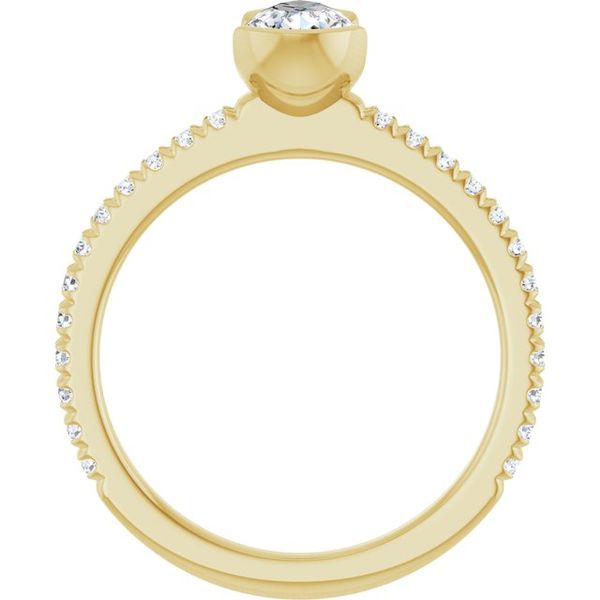 Half-Bezel Engagement Ring Image 2 The Diamond Ring Co San Jose, CA