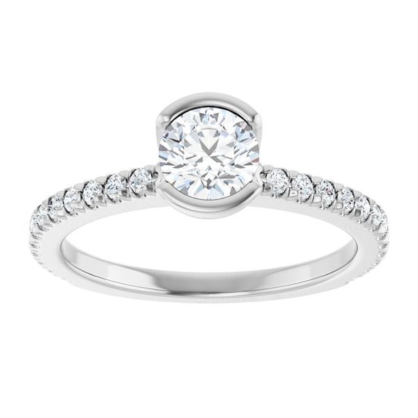 Half-Bezel Engagement Ring Image 3 Jewel Smiths Oklahoma City, OK