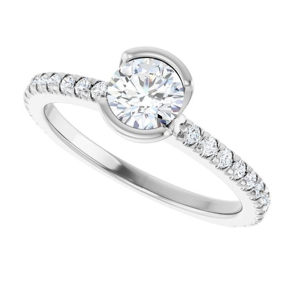 Half-Bezel Engagement Ring Image 5 Jewel Smiths Oklahoma City, OK