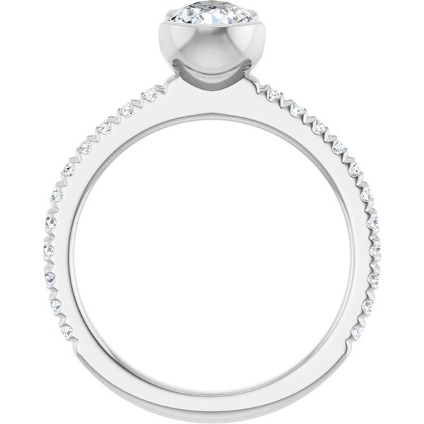 Half-Bezel Engagement Ring Image 2 Berilian Jewelers Folsom, CA