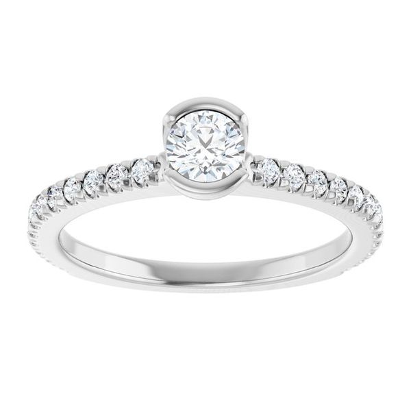 Half-Bezel Engagement Ring Image 3 Jewel Smiths Oklahoma City, OK