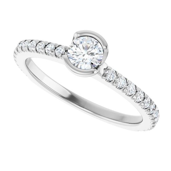 Half-Bezel Engagement Ring Image 5 Jewel Smiths Oklahoma City, OK