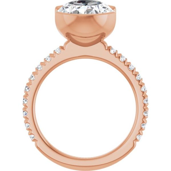 Half-Bezel Engagement Ring Image 2 Harkleroad Diamonds & Fine Jewelers Savannah, GA