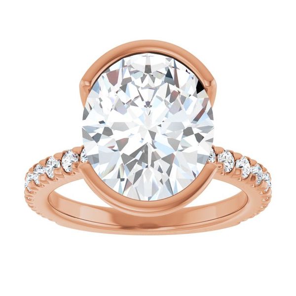 Half-Bezel Engagement Ring Image 3 Harkleroad Diamonds & Fine Jewelers Savannah, GA