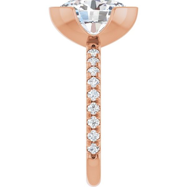 Half-Bezel Engagement Ring Image 4 Harkleroad Diamonds & Fine Jewelers Savannah, GA