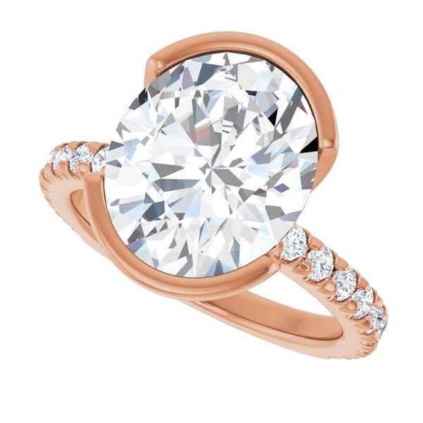 Half-Bezel Engagement Ring Image 5 Harkleroad Diamonds & Fine Jewelers Savannah, GA