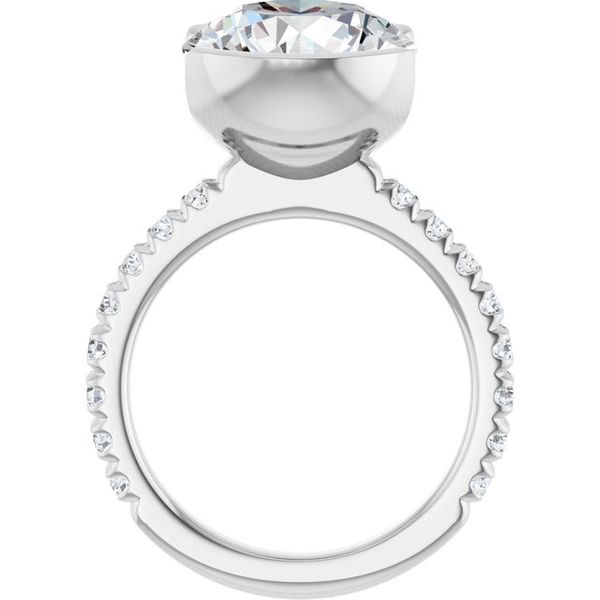 Half-Bezel Engagement Ring Image 2 Jewel Smiths Oklahoma City, OK