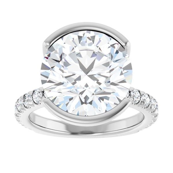 Half-Bezel Engagement Ring Image 3 Jewel Smiths Oklahoma City, OK
