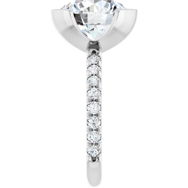 Half-Bezel Engagement Ring Image 4 Jewel Smiths Oklahoma City, OK