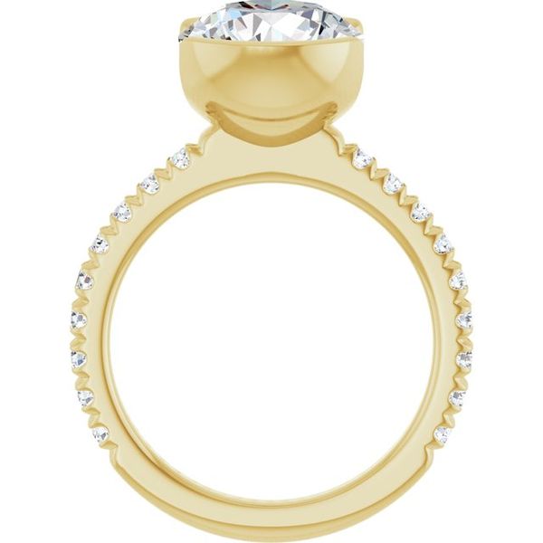 Half-Bezel Engagement Ring Image 2 Berilian Jewelers Folsom, CA