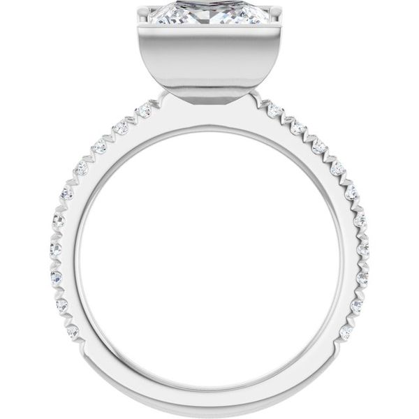 Half-Bezel Engagement Ring Image 2 Heartland Gold Wauchula, FL