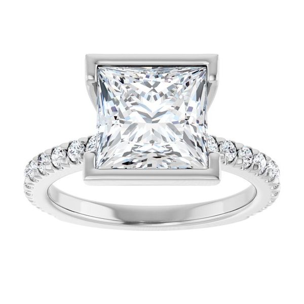 Half-Bezel Engagement Ring Image 3 Heartland Gold Wauchula, FL