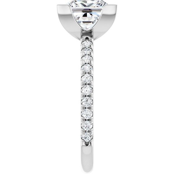 Half-Bezel Engagement Ring Image 4 Heartland Gold Wauchula, FL