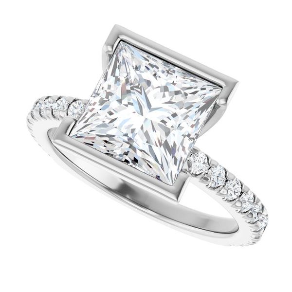 Half-Bezel Engagement Ring Image 5 Heartland Gold Wauchula, FL