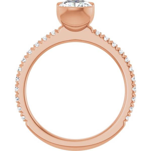 Half-Bezel Engagement Ring Image 2 Heartland Gold Wauchula, FL