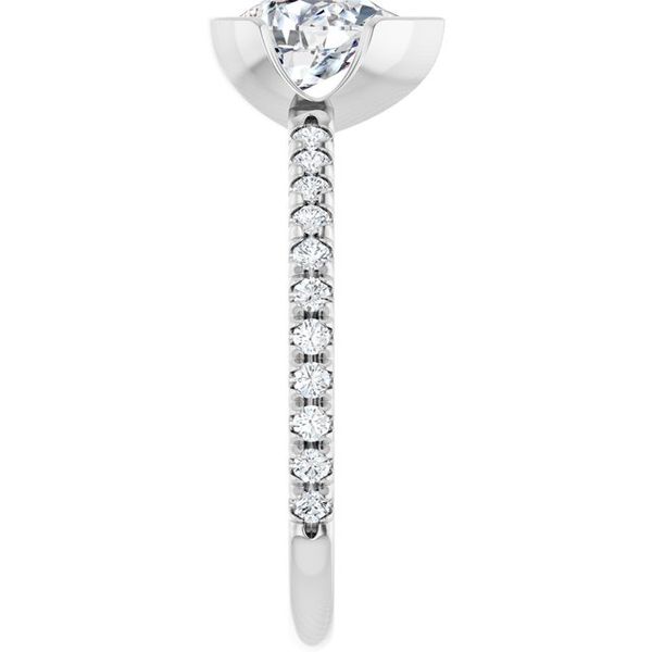 Half-Bezel Engagement Ring Image 4 Jewel Smiths Oklahoma City, OK