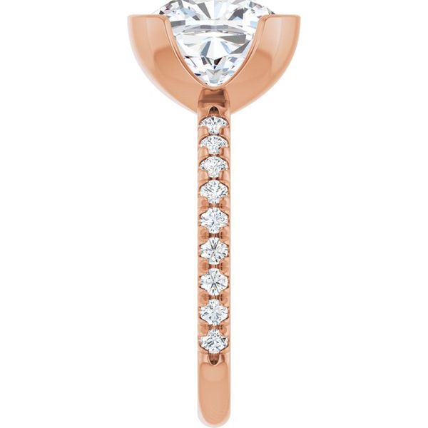 Half-Bezel Engagement Ring Image 4 The Diamond Ring Co San Jose, CA