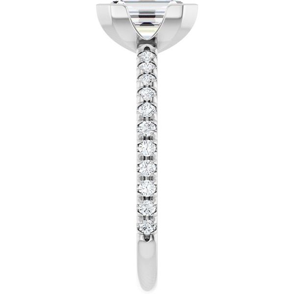 Half-Bezel Engagement Ring Image 4 The Jewelry Source El Segundo, CA