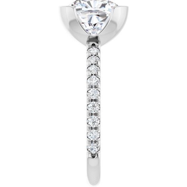 Half-Bezel Engagement Ring Image 4 Brynn Marr Jewelers Jacksonville, NC