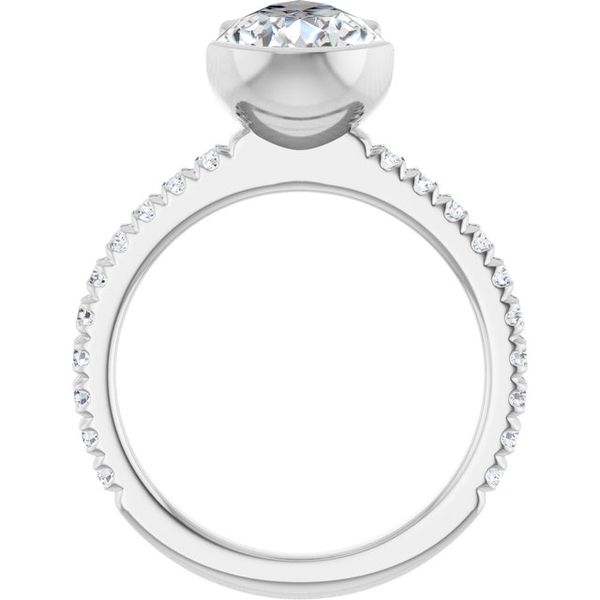 Half-Bezel Engagement Ring Image 2 Brynn Marr Jewelers Jacksonville, NC