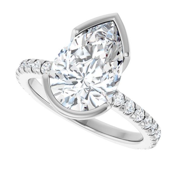 Half-Bezel Engagement Ring Image 5 Brynn Marr Jewelers Jacksonville, NC