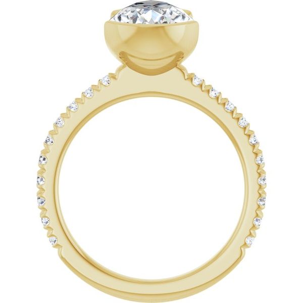 Half-Bezel Engagement Ring Image 2 Heartland Gold Wauchula, FL