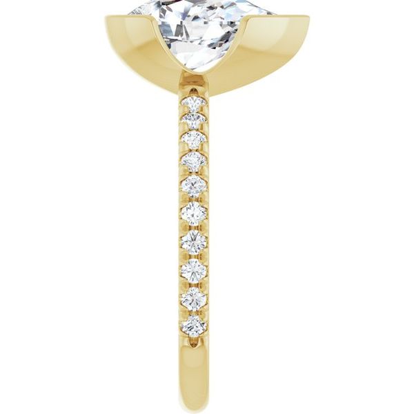 Half-Bezel Engagement Ring Image 4 Heartland Gold Wauchula, FL