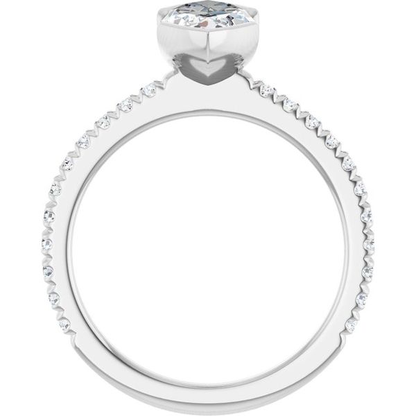 Half-Bezel Engagement Ring Image 2 Heartland Gold Wauchula, FL