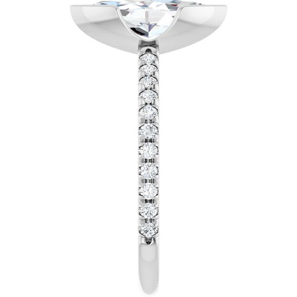 Half-Bezel Engagement Ring Image 4 Heartland Gold Wauchula, FL
