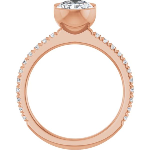 Half-Bezel Engagement Ring Image 2 Adler's Diamonds Saint Louis, MO