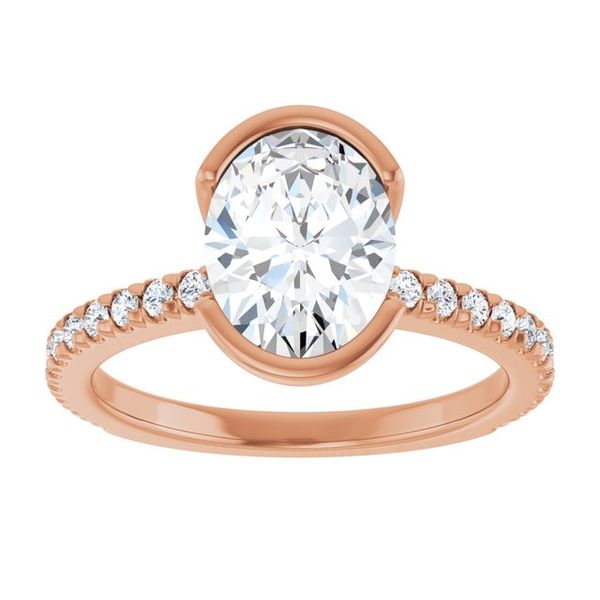 Half-Bezel Engagement Ring Image 3 Adler's Diamonds Saint Louis, MO