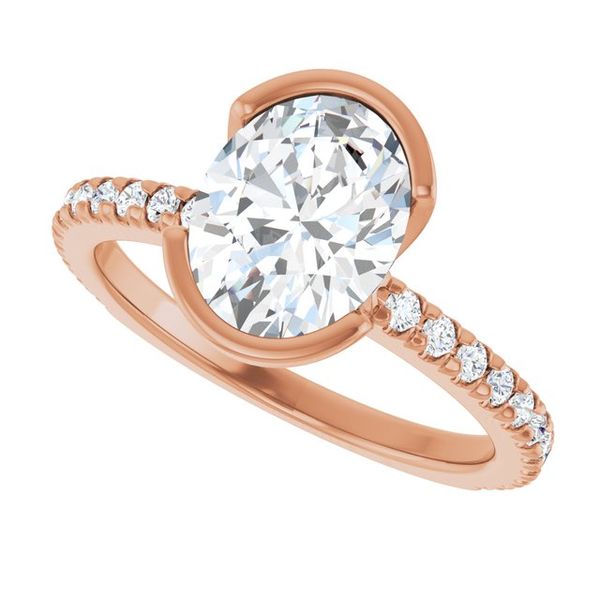 Half-Bezel Engagement Ring Image 5 Adler's Diamonds Saint Louis, MO