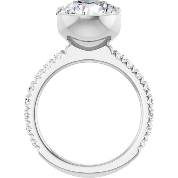 Half-Bezel Engagement Ring Image 2 Adler's Diamonds Saint Louis, MO
