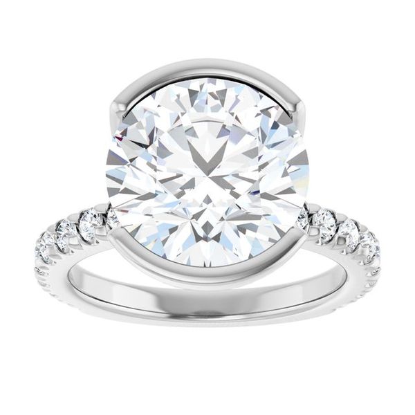 Half-Bezel Engagement Ring Image 3 Adler's Diamonds Saint Louis, MO