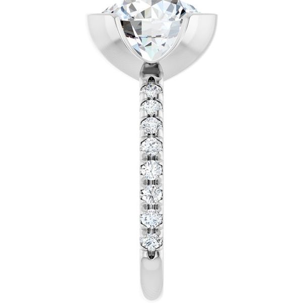 Half-Bezel Engagement Ring Image 4 Adler's Diamonds Saint Louis, MO