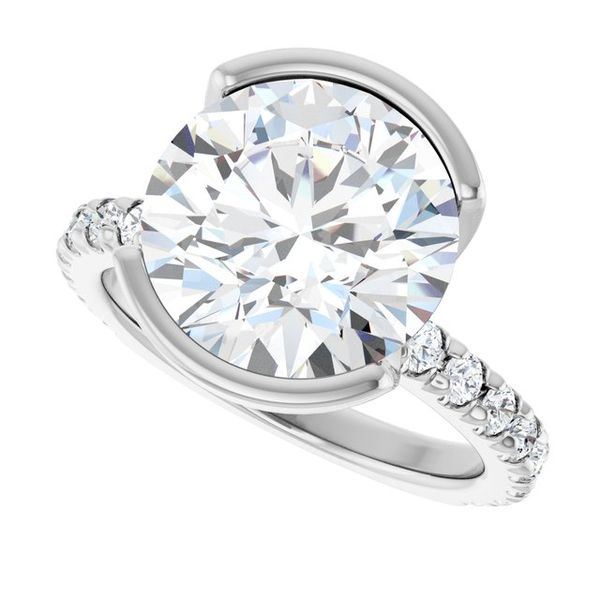 Half-Bezel Engagement Ring Image 5 Adler's Diamonds Saint Louis, MO