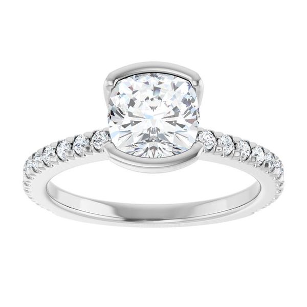 Half-Bezel Engagement Ring Image 3 Adler's Diamonds Saint Louis, MO