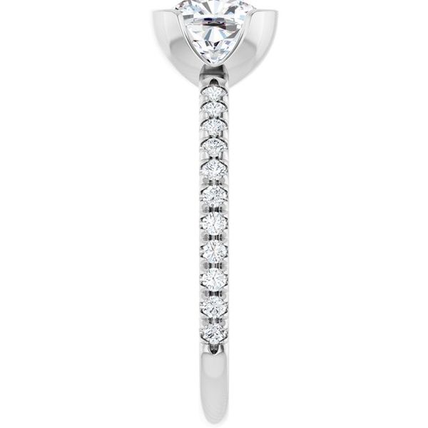 Half-Bezel Engagement Ring Image 4 Adler's Diamonds Saint Louis, MO