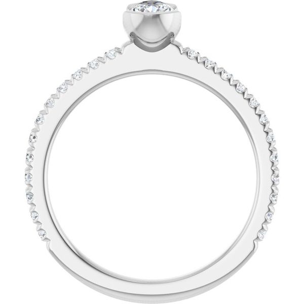 Half-Bezel Engagement Ring Image 2 Heartland Gold Wauchula, FL