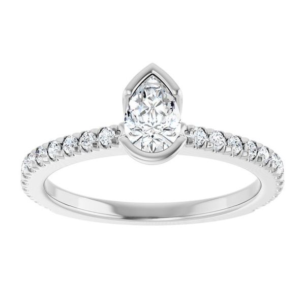 Half-Bezel Engagement Ring Image 3 Heartland Gold Wauchula, FL