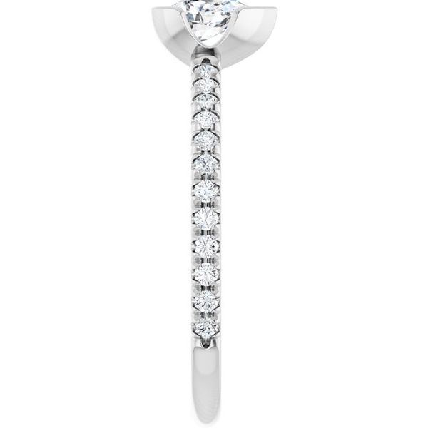 Half-Bezel Engagement Ring Image 4 Heartland Gold Wauchula, FL