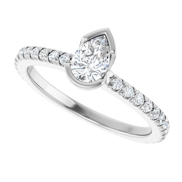 Half-Bezel Engagement Ring Image 5 Heartland Gold Wauchula, FL
